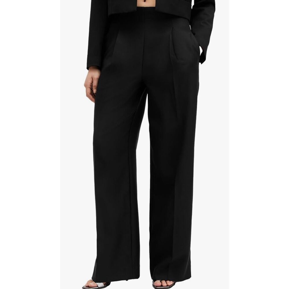 ALL SAINTS SHORES WIDE LEG RELAXED FIT TROUSERS Size 12 NWT